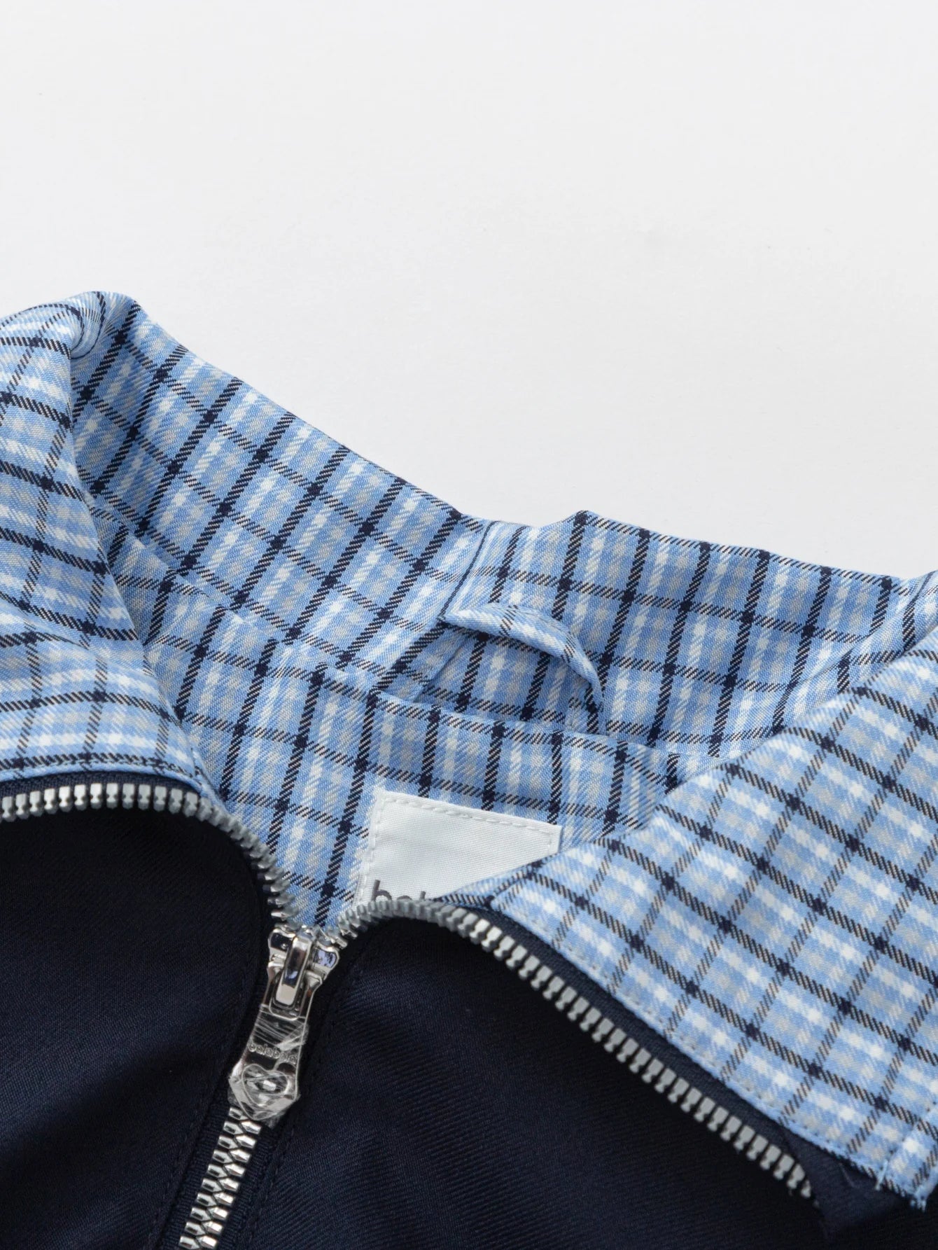 Xhaketë Cozy Navy Check Zip 💙