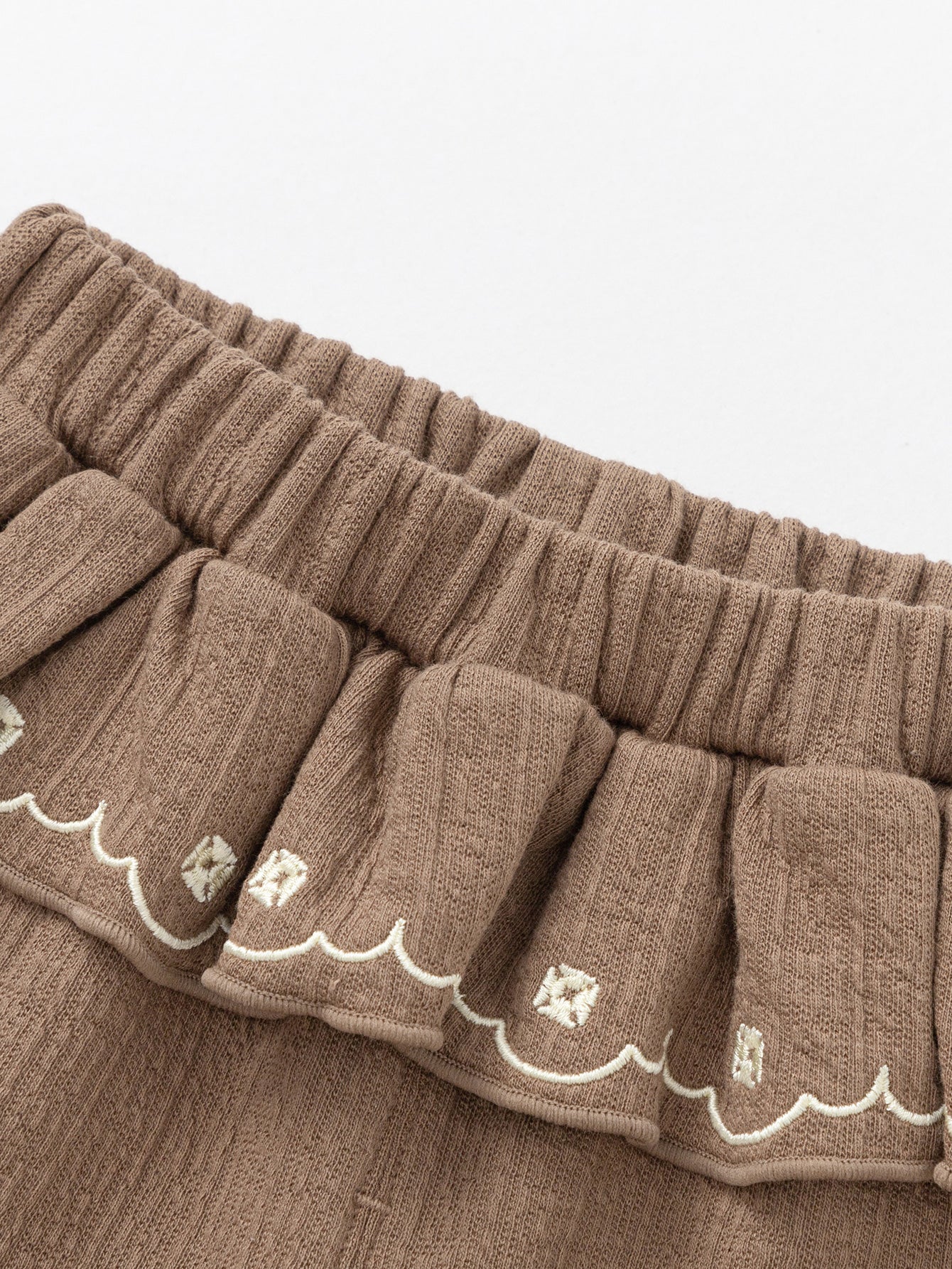 Pantallonat Ruffle Waist - Kafe 🍫