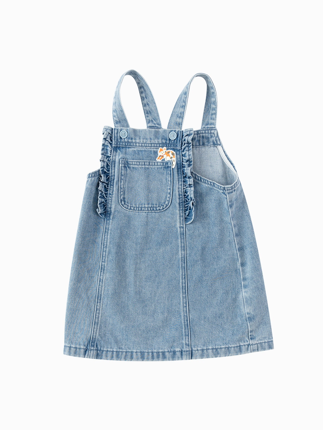 Fustan Ruffle Pocket 💙