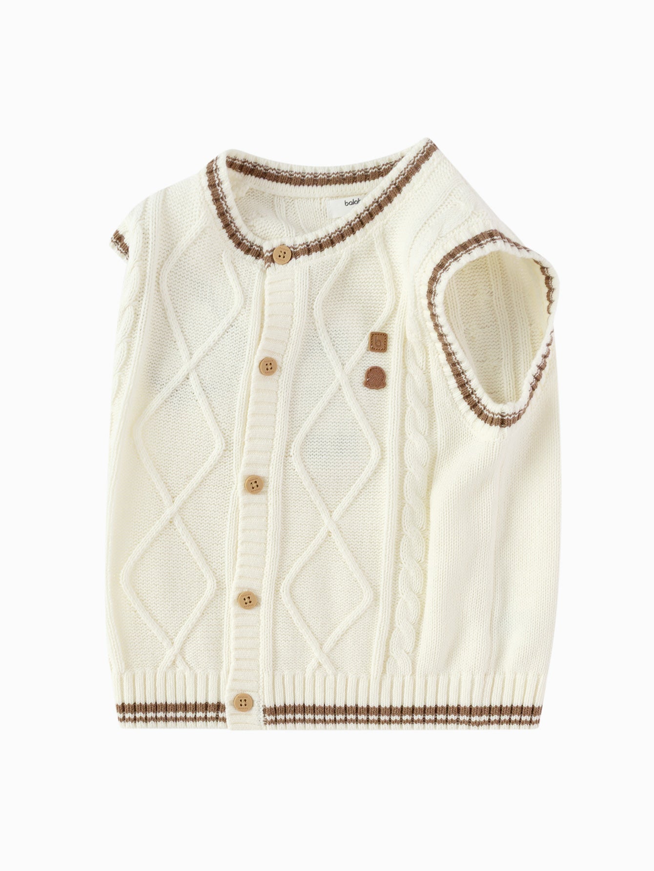 Jelek Cocoa Trim Cable Vest 🤎