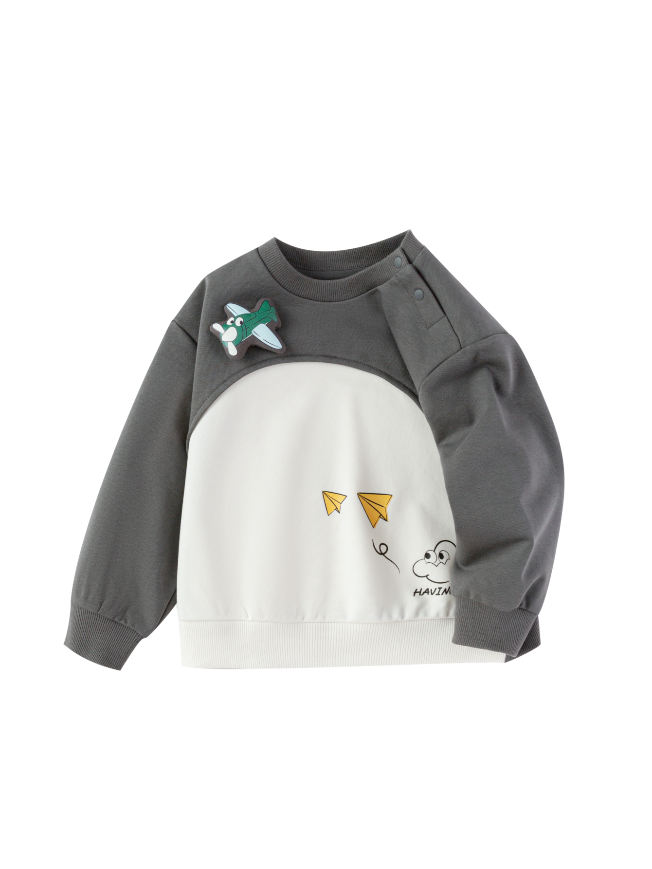 Pulovër Paper Plane Explorer ✈️🖤